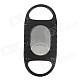 Sigle Blade Plastic + Stainless Steel Cigar Cutter Knife - Black + Silver