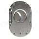 5202 High Quanlity Double Blades Sharp Stainless Steel Cigar Cutter - Silver