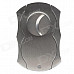 5203 High Quanlity Flip Down Double Blades Sharp Stainless Steel Cigar Cutter - Silver