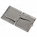 PU Leather + Stainless Steel Double-sided Rivet Cigarette Case - Gray + Silver (Holds 20 PCS)