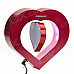 CHEERLINK Heart Shape Magnetic Levitation Rotating Photo Frame with LED - Red