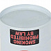 Oil Drum Shaped No Smoking Sign Pattern Stainless Steel Ashtray / Pen Holder - White + Red + Black