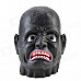 Halloween Black Long-face Ghost Mask - Black + Red