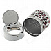 635BF Leopard Print Stainless Steel Automatic Spring Lid Ashtray - Silver + Brown + Black