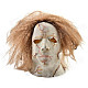 Halloween Blonde Hair Rotten Face Ghost Mask - Golden + White
