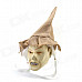 Halloween Hatted Gray-face Witch Mask - White + Brown + Gray