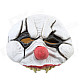 Halloween 3/4 Clown Mask - White + Black + Red