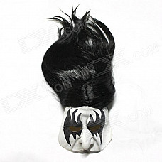 Wig Grimace Mask for Halloween - Black + White