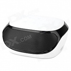 AJ-81 Wireless Bluetooth V2.1 MP3 Speaker w/ TF / FM / Micro USB for Iphone + More - Black + White