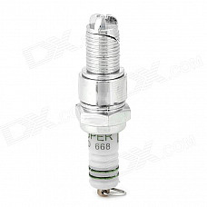 HH-2 Spark Plug Shape Cigarette Lighter Flame Gas Lighter - Silver + White