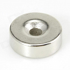 Jtron 10050099W Round Hole NdFeB Magnet - Silver