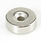 Jtron 10050099W Round Hole NdFeB Magnet - Silver
