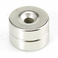 Jtron 10050100W Round Hole NdFeB Magnet - Silver (2 PCS)