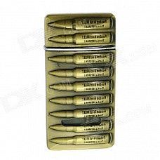 Bullet Clip Modelling Windproof Butane Gas Lighter - Brass