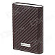 Focus YH-008 PU Leather + Stainless Steel Cigarette Case - Silver + Brown