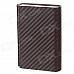 Focus YH-008 PU Leather + Stainless Steel Cigarette Case - Silver + Brown