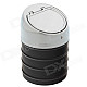 635B Stainless Steel Automatic Spring Lid Ashtray - Silver + Black