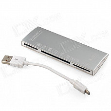 SIYOTEAM SY-661 USB 2.0 Multi Card Reader - Silver + White (Max. 32GB)