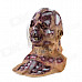 Halloween Horrible Skull Mask - Brown + Red