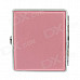 775-4 Butterfly Pattern Portable PU Leather + Aluminium Alloy Cigarette Case - Pink + Blue