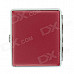 775-4 Fashion Rose Pattern Portable PU Leather + Aluminium Alloy Cigarette Case - Red + White