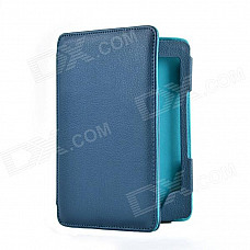 Protective PU Case w/ Magnetic for Amazon Kindle 4/5 E-Book - Dark Blue