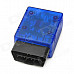 ELM327-K Vehicle Mini Bluetooth OBD-II Code Reader Diagnostic Scanner w/ Switch - Blue + Black