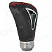 Sylish Leather + Aluminum Alloy Car Shift Gear Knob - Black + Silver + Red