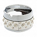 Cool Rivet Rotary Style Top Aluminium Alloy+ PU Ashtray - Silver + White