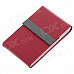 4111 Fashionable Lichee Pattern Portable Magnet Design Cigarette Case / Card Box - Red