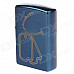 JIANTAI Grinding Wheel Style Zinc Alloy Cigarette Cotton Oil Lighter - Blue