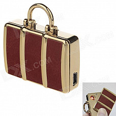 SHAYU SH-5210 USB Rechargeable Windproof Zinc Alloy Electronic Cigarette Lighter - Brown + Golden