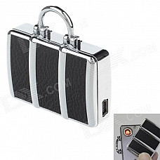 SHAYU SH-5210 USB Rechargeable Windproof Zinc Alloy Electronic Cigarette Lighter - Black + Silver