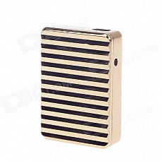 SHAYU Aluminum Alloy Wave Pattern USB Rechargeable Lighter - Golden (5V)