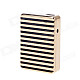 SHAYU Aluminum Alloy Wave Pattern USB Rechargeable Lighter - Golden (5V)