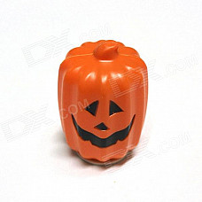 Halloween Long Type Two-sided LED Jack-o-lantern Pumpkin Lamp - Orang Red + White + Black (3 x AAA)