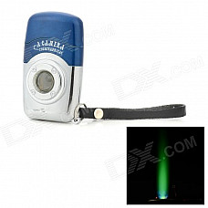 Mini Camera Style Butane Lighter w/ RGB LED Light - Blue + Silver