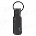 Portable Butane Gas Lighter Keychain - Black