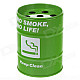 Fashion Oil Drum Shaped No Smoke Pattern Stainless Steel Ashtray / Pen Holder - Green + White