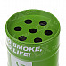 Fashion Oil Drum Shaped No Smoke Pattern Stainless Steel Ashtray / Pen Holder - Green + White