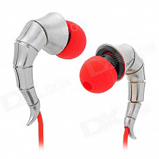B10 In-Ear Earphone - Red + Silver (3.5mm Plug)