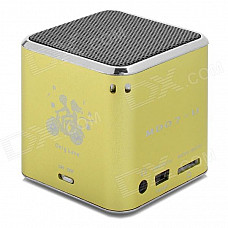 KD-CKYX-HUANGSE Portable Speaker w/ TF Slot / FM Radio - Yellow