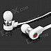 Syllable G02-004 Stylish In-Ear Earphones w/ Microphone / Cable Control for Samsung - White + Silver