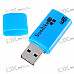 USB 2.0 SDHC TF/MicroSD Card Reader (Color Assorted)