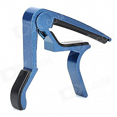 Aluminum Alloy Clip-On Quick Release Capo for Acoustic Guitar - Blue + Black