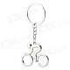 Bicycle Man Style Zinc Alloy Keychain - Silver