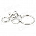 Bicycle Man Style Zinc Alloy Keychain - Silver