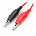 Multimeter Banana Plug to Alligator Clip Test Probe Cable - Red + Black (100cm)