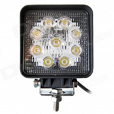 LML-0727 27W 6000K 2025lm 9-LED White Light Ultrathin LED Offroad Astigmatism Beam Lamp - Black