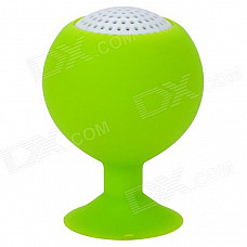 Portable Mini Rechargeable 2-Channel Speaker / Cell Phone Stand - Green